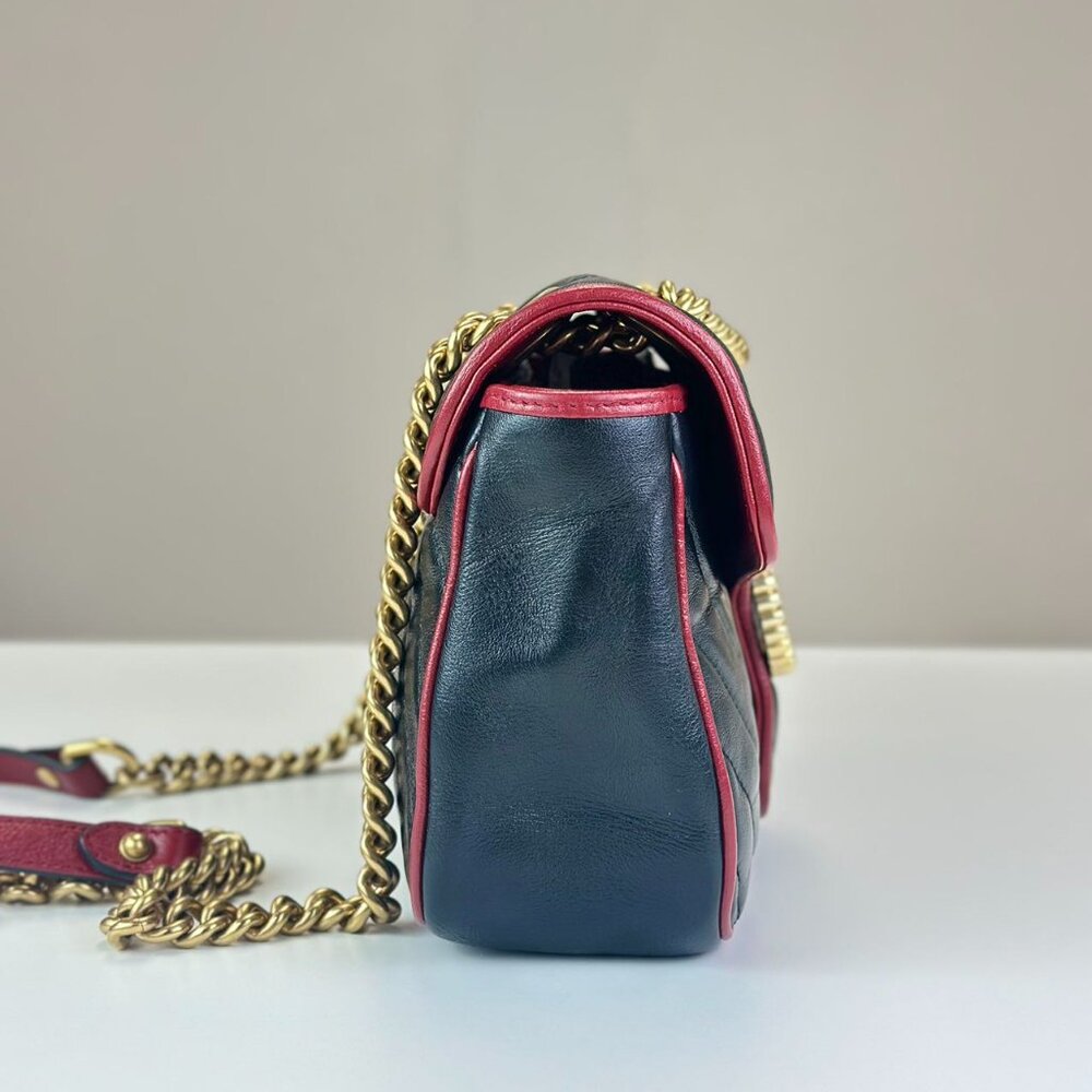 Gucci Black Leather Medium Marmont Shoulder Bag Crossbody - Picture 4 of 8